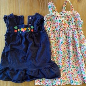 💚 3/$25 Boho Baby Girl Dresses size 12 month